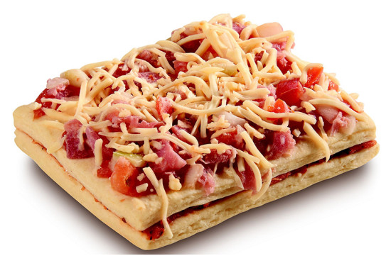 Gefüllte Pizzaschnitte Prosciutto. Ein Produkt der Agrano AG