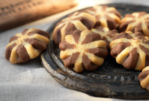 Biscuits en forme de marguerite