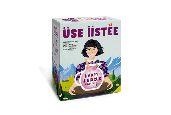 Üse Iistee Happy Hibiscus. Ein Produkt der Agrano AG