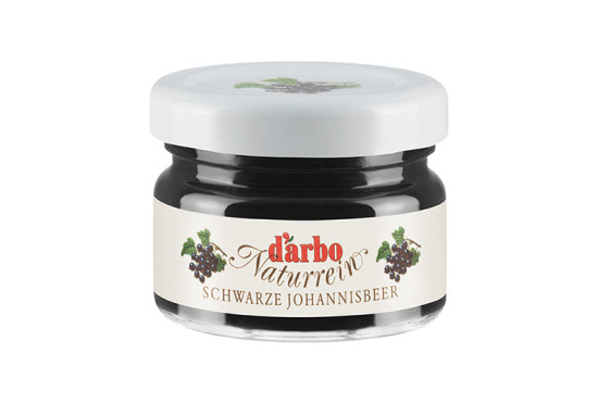 Darbo Konfitüre Extra Cassis Miniglas. Ein Produkt der Agrano AG
