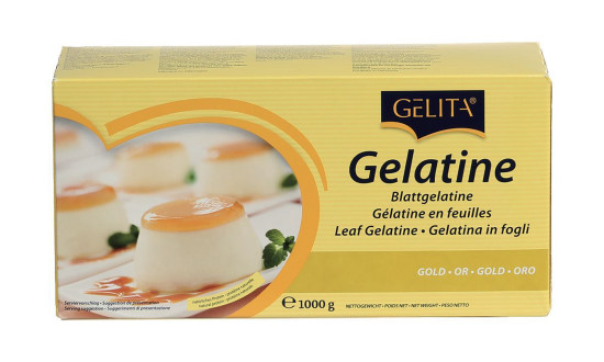 Gélatine en feuilles or. Un produit de Agrano SA