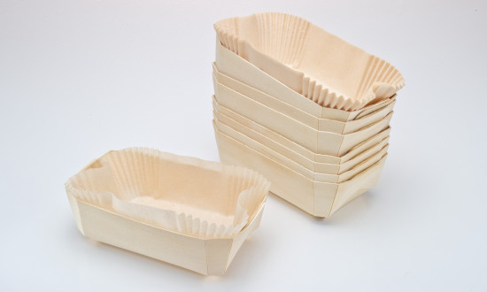 Moule en bois avec papier cuisson, 18 cm. Un produit de Agrano SA