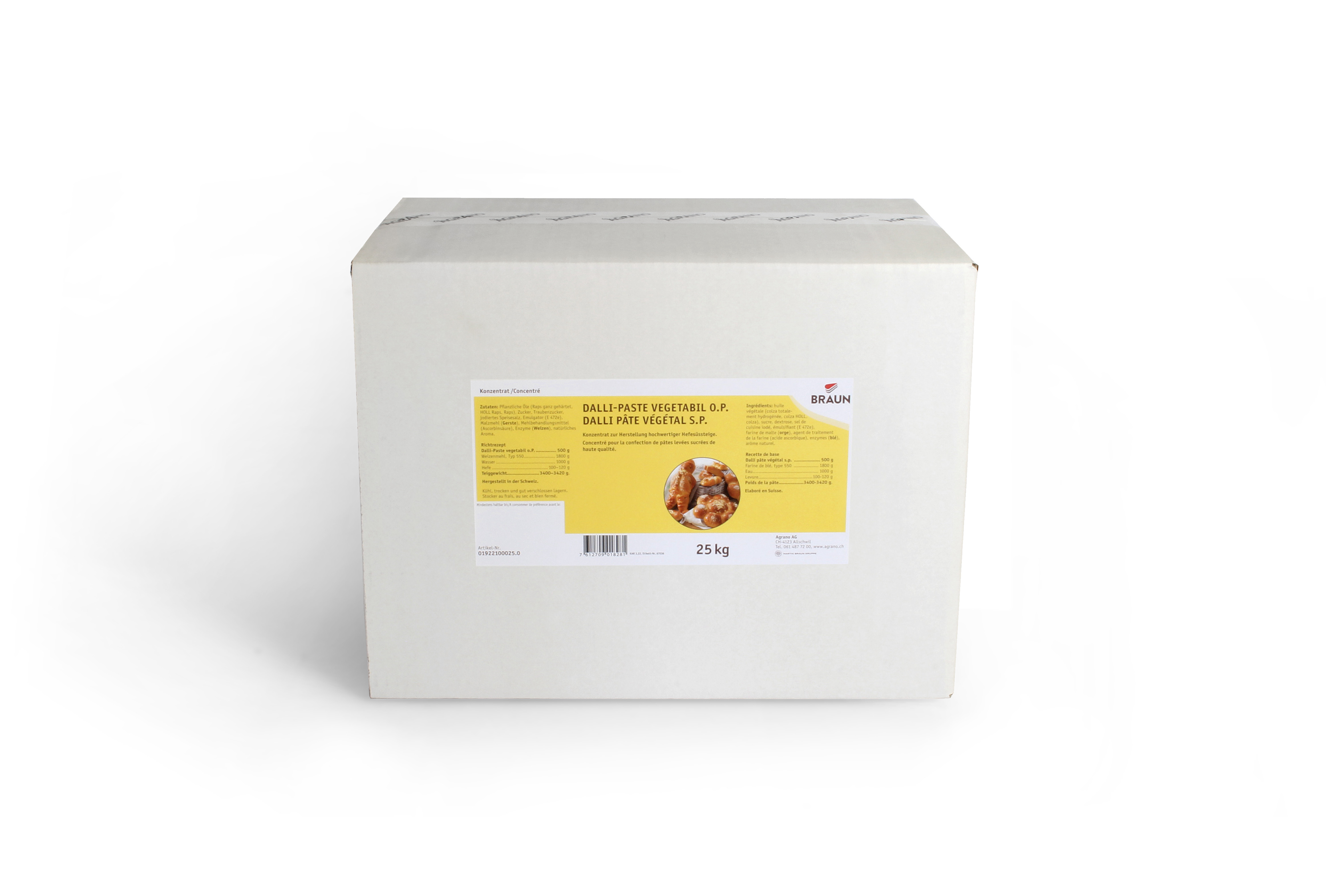 Dalli-Paste vegetabil o.P.. Ein Produkt der Agrano AG