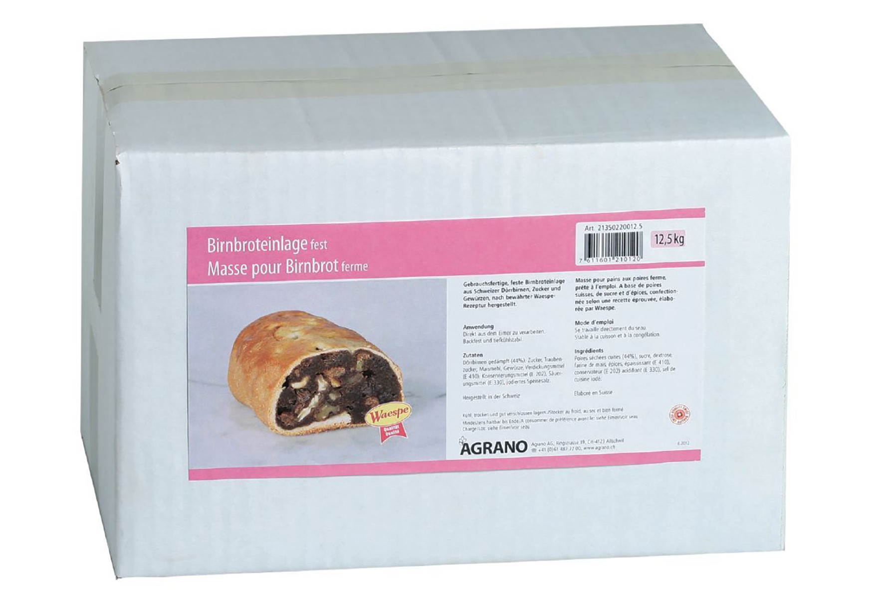 Masse pour pains aux poires ferme. Un produit de Agrano SA