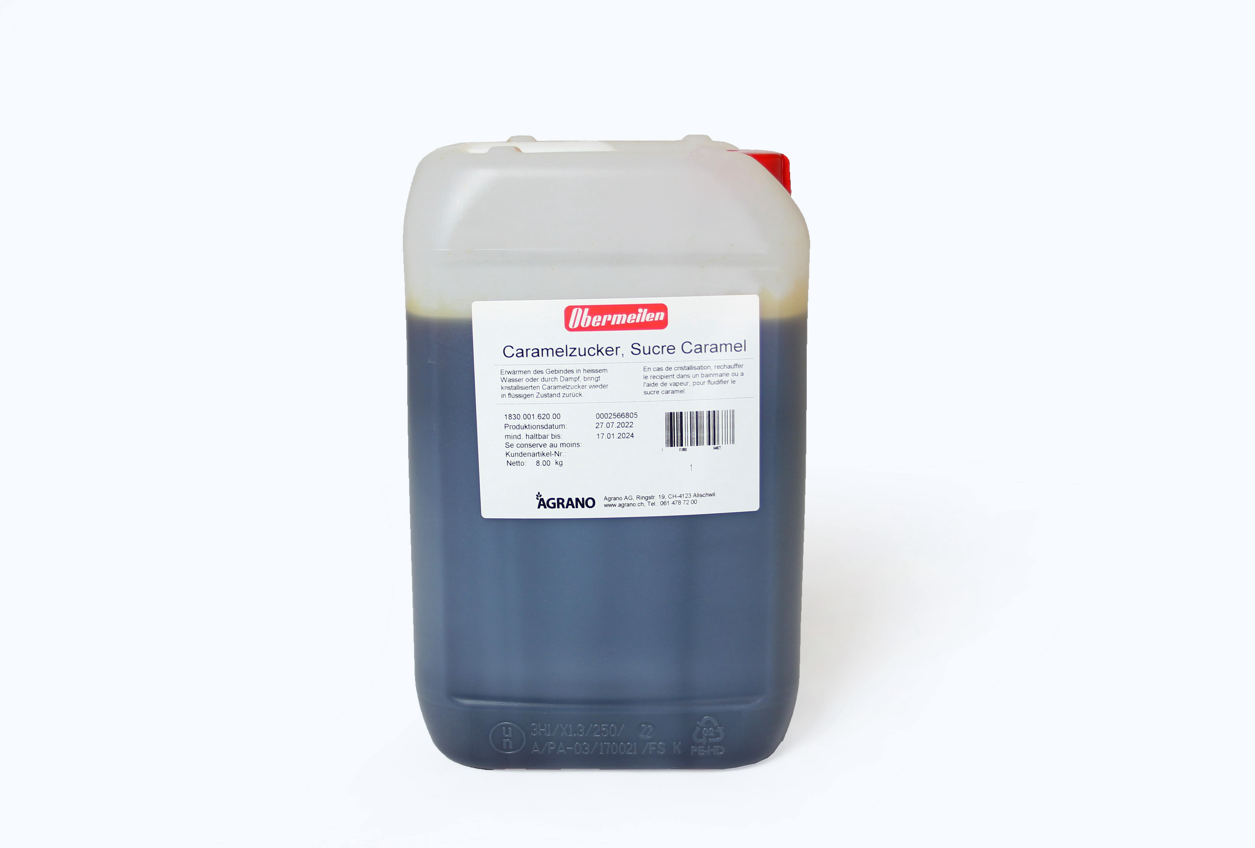 Caramelzucker flüssig. Ein Produkt der Agrano AG