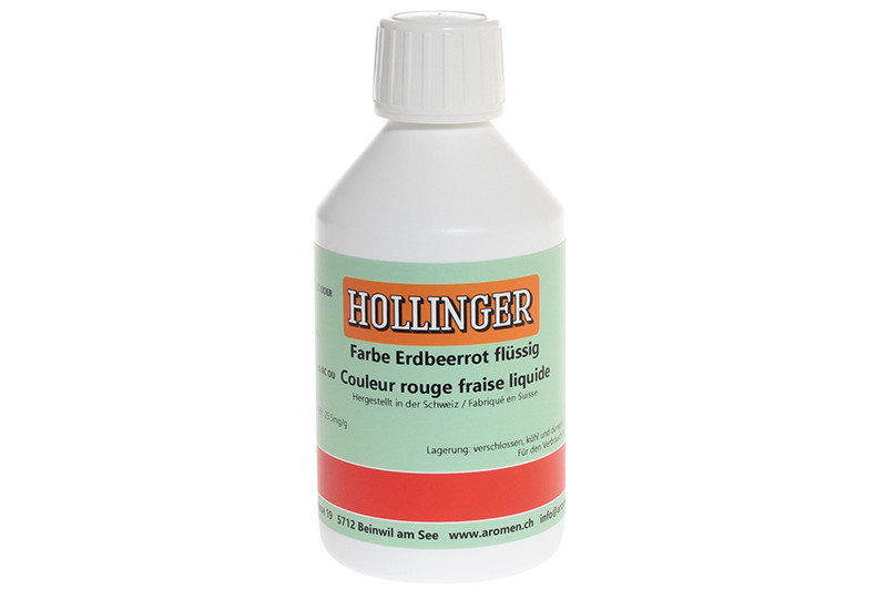 Couleur rouge fraise, liquide. Un produit de Agrano SA