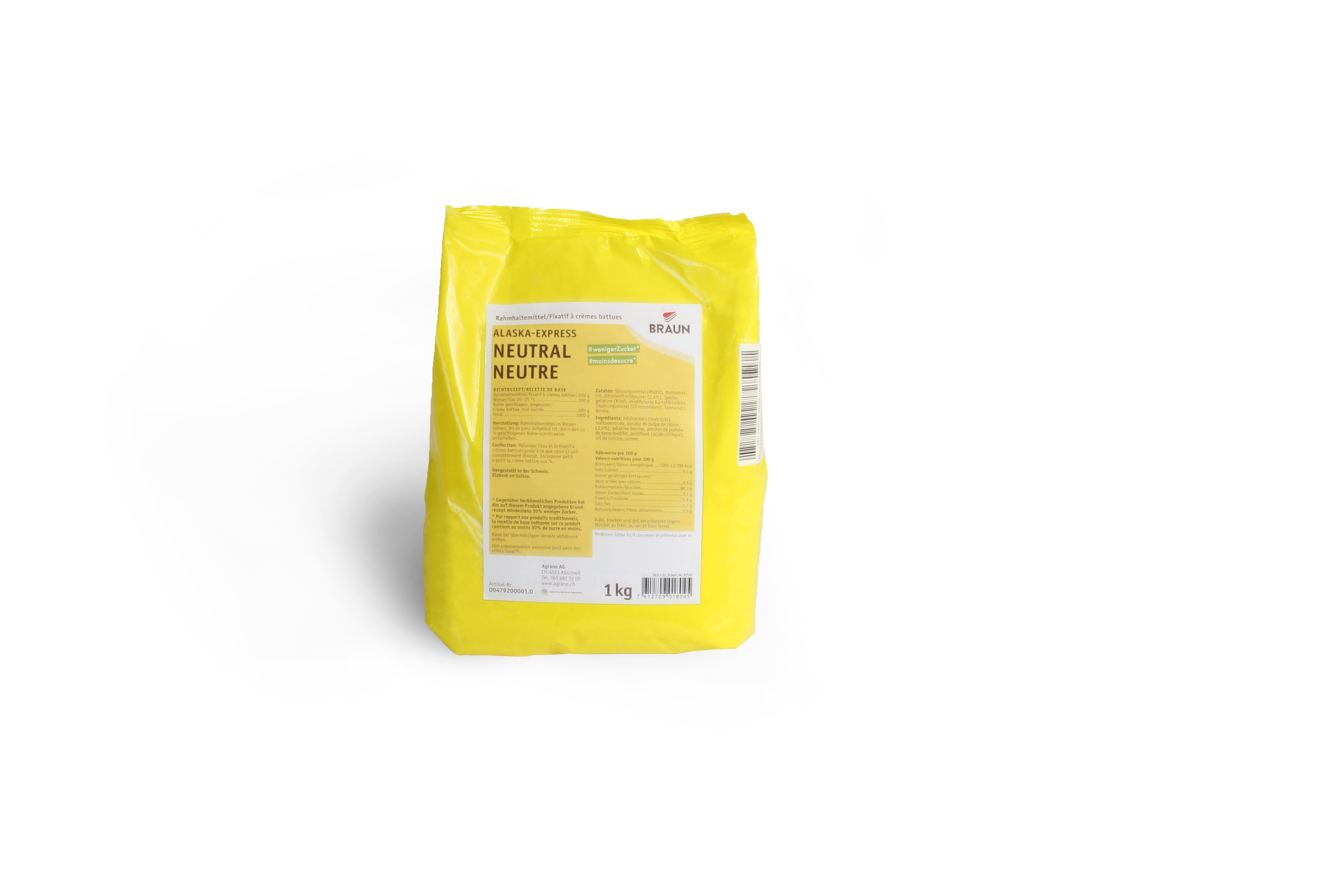 Alaska-express neutral. Ein Produkt der Agrano AG