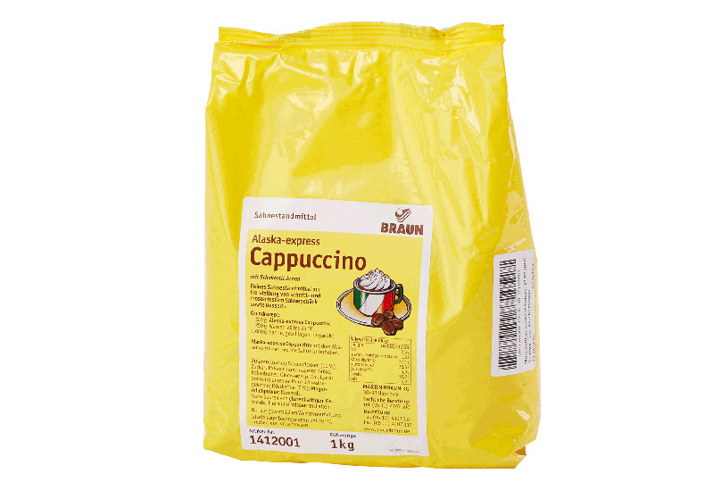 Alaska-express Cappuccino. Ein Produkt der Agrano AG