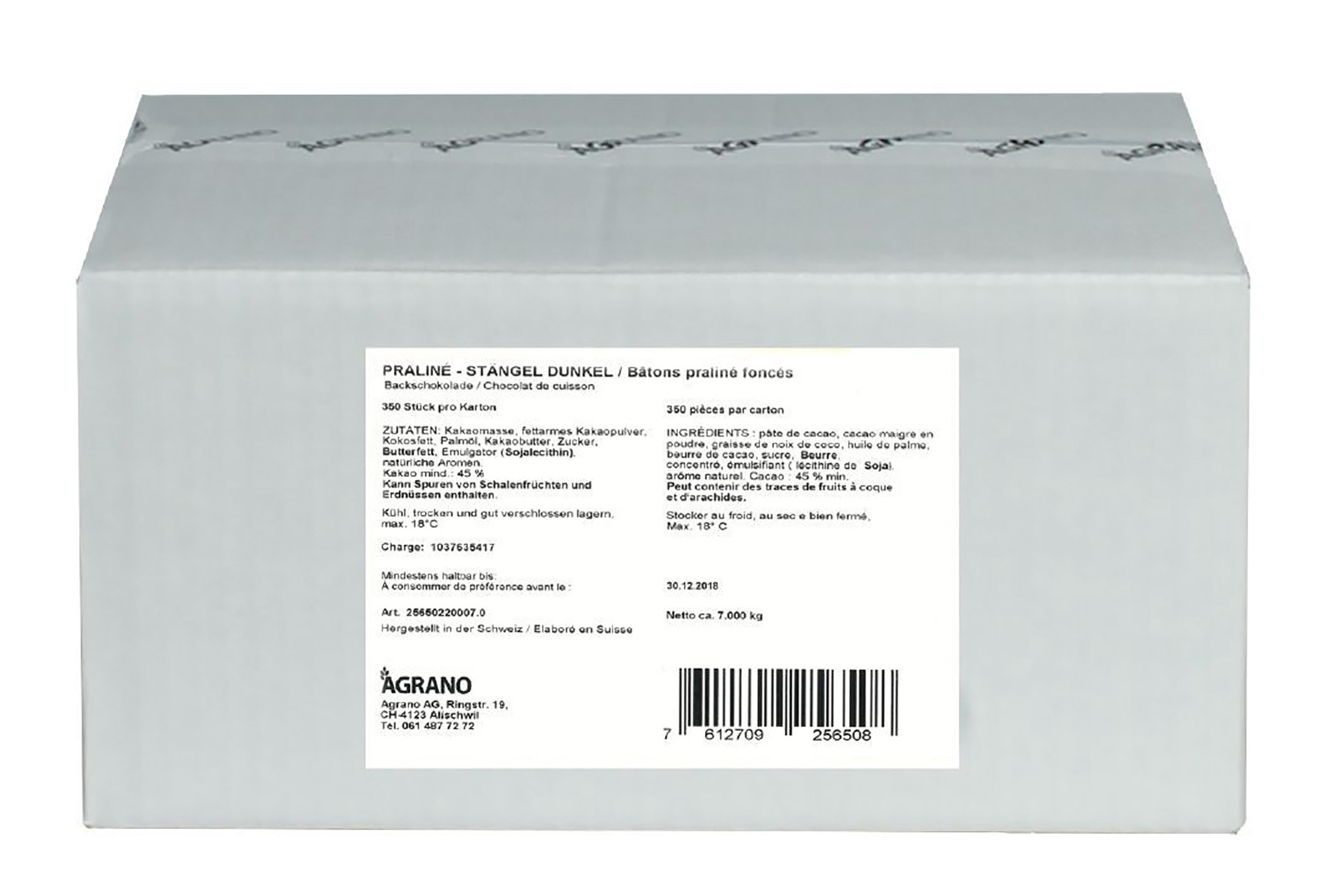 Praliné-Stängel dunkel o.P.. Ein Produkt der Agrano AG