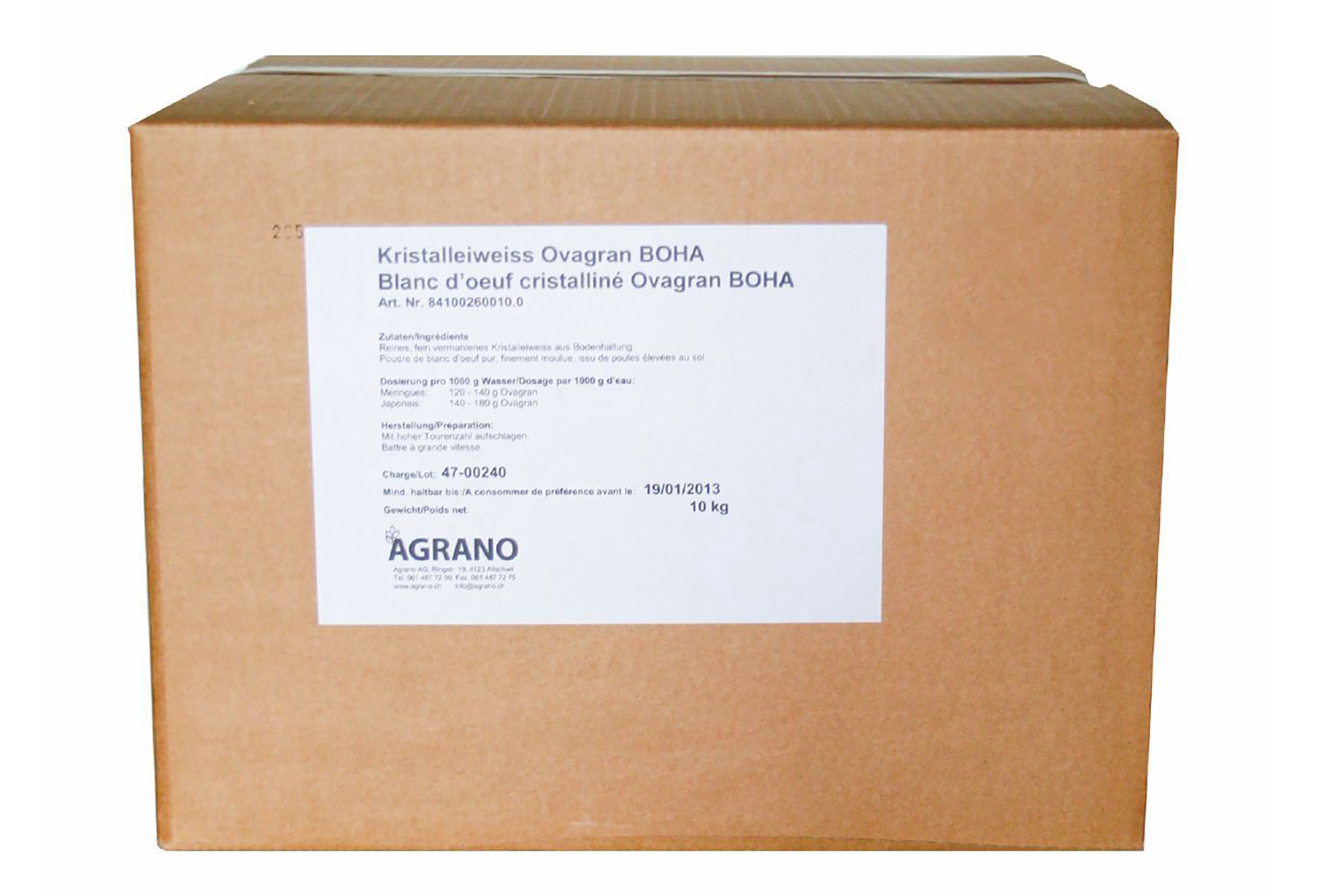 Blanc d'oeuf cristallisé BOHA (Ovagran). Un produit de Agrano SA