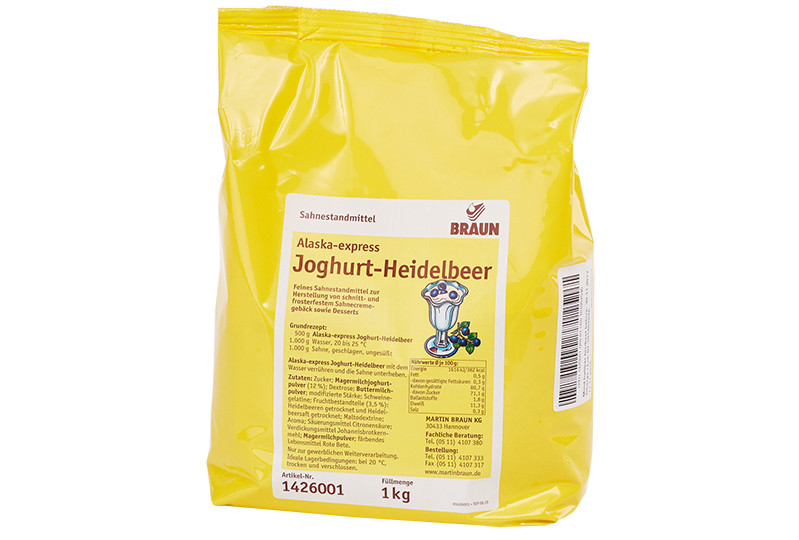 Alaska-express Joghurt-Heidelbeere. Ein Produkt der Agrano AG
