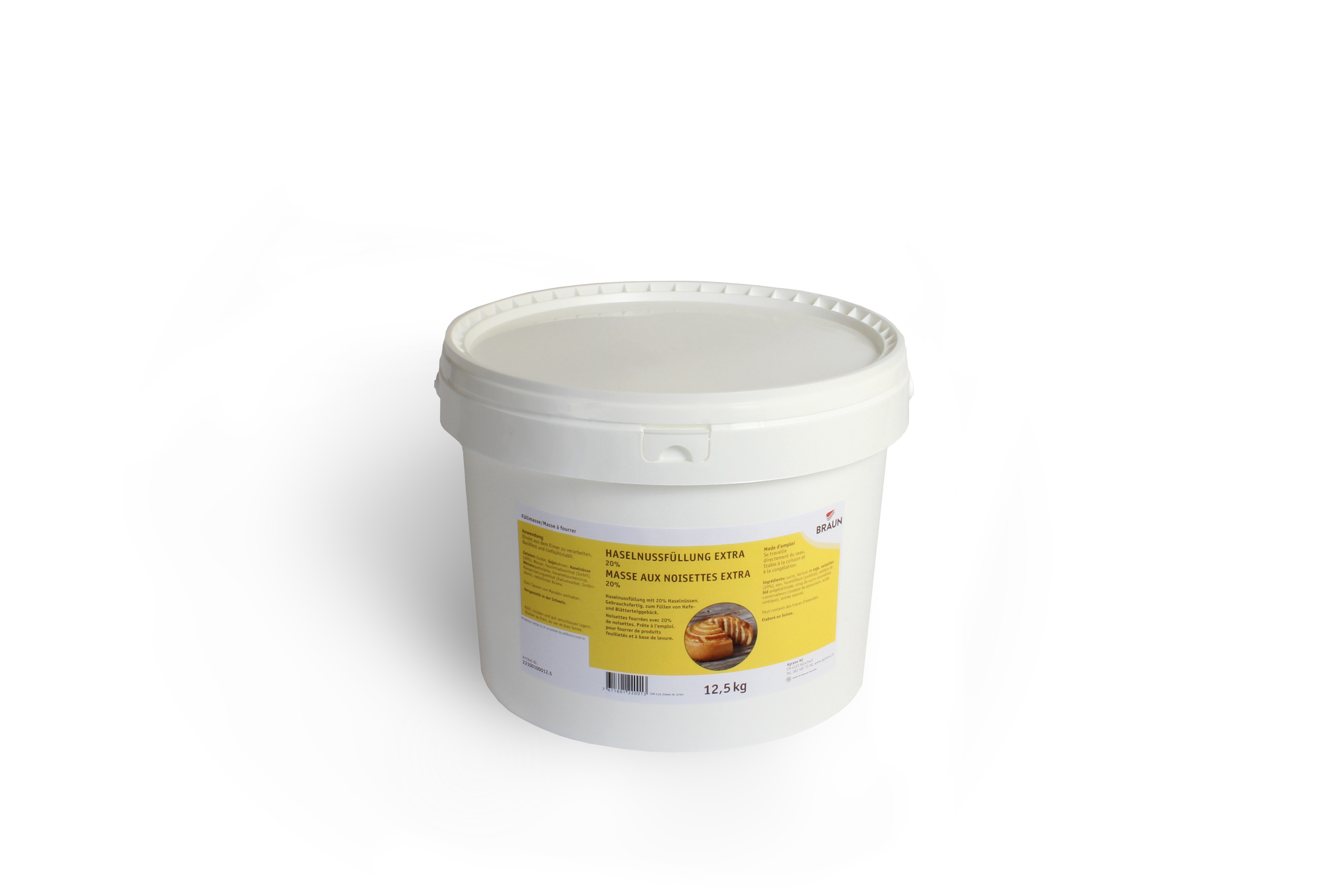 Masse aux noisettes extra 20%. Un produit de Agrano SA