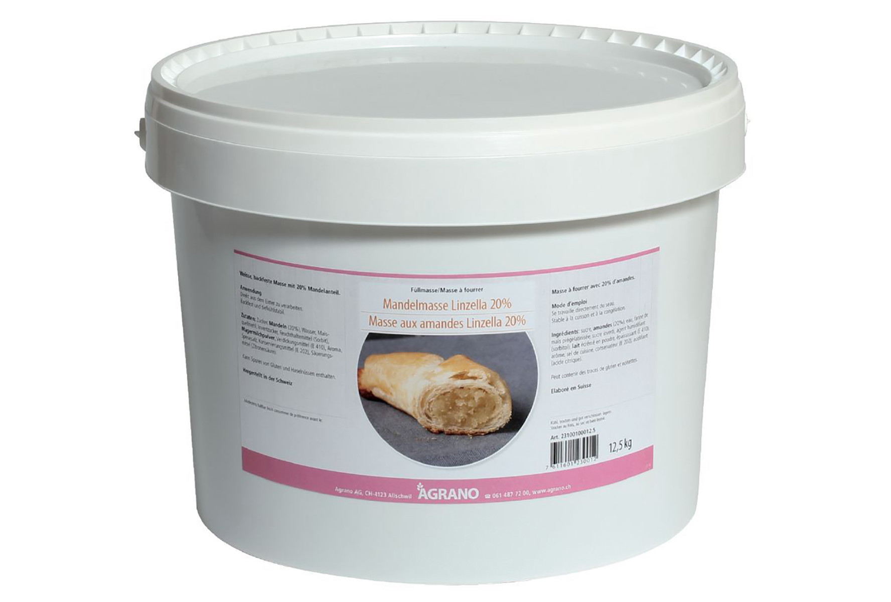 Mandelmasse Linzella 20%. Ein Produkt der Agrano AG
