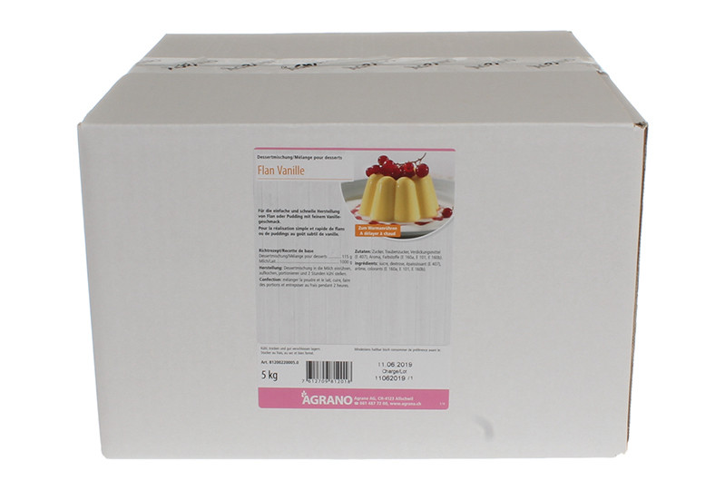 Flan Vanille. Ein Produkt der Agrano AG
