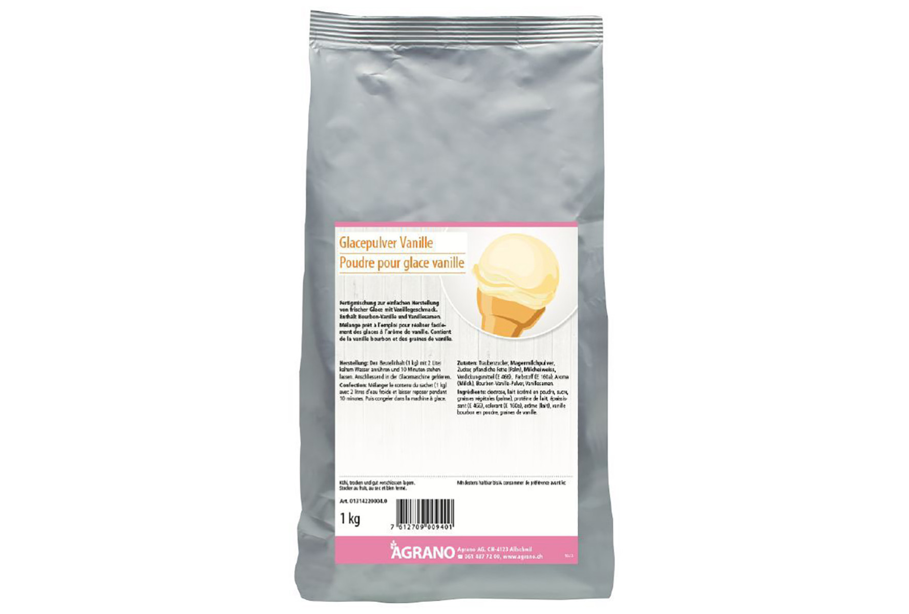 Poudre pour glace vanille. Un produit de Agrano SA