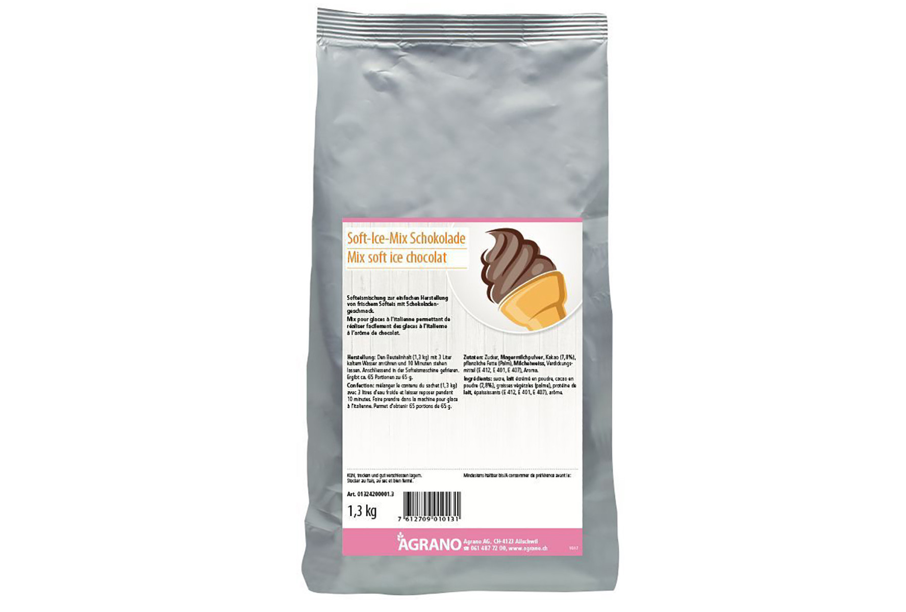 Mix soft ice chocolat. Un produit de Agrano SA
