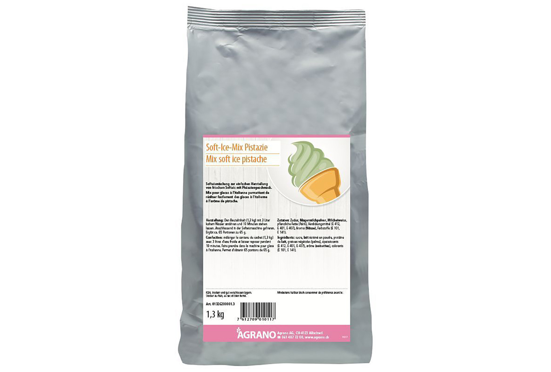 Soft-Ice-Mix Pistazie. Ein Produkt der Agrano AG