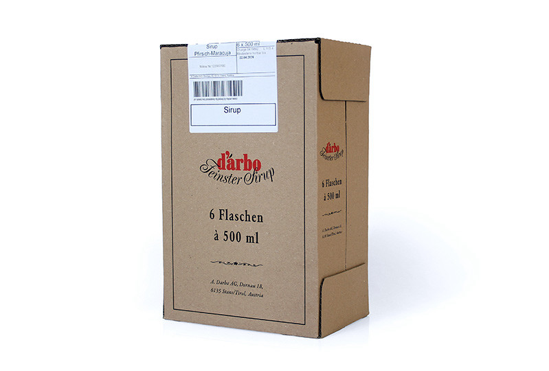 Darbo Sirup Pfirsich-Maracuja. Ein Produkt der Agrano AG