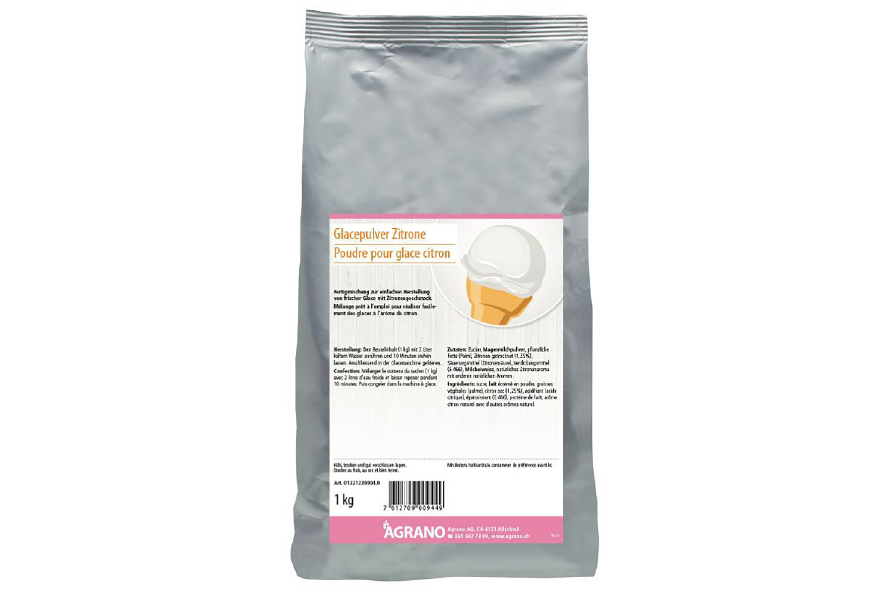 Poudre pour glace citron. Un produit de Agrano SA